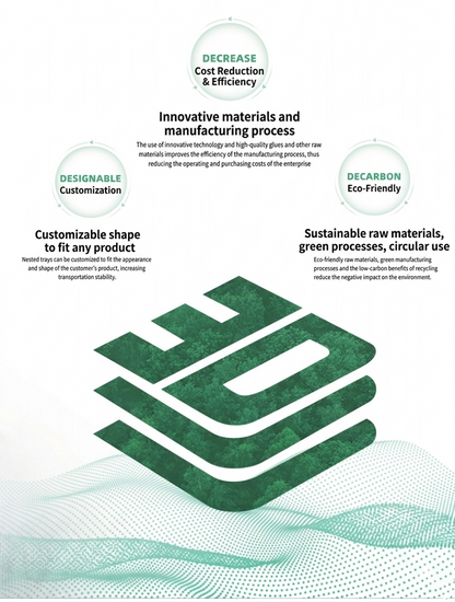 Pressed wood pallet for export logistics with ISPM 15 exemption, nestable design and sustainable molded wood construction