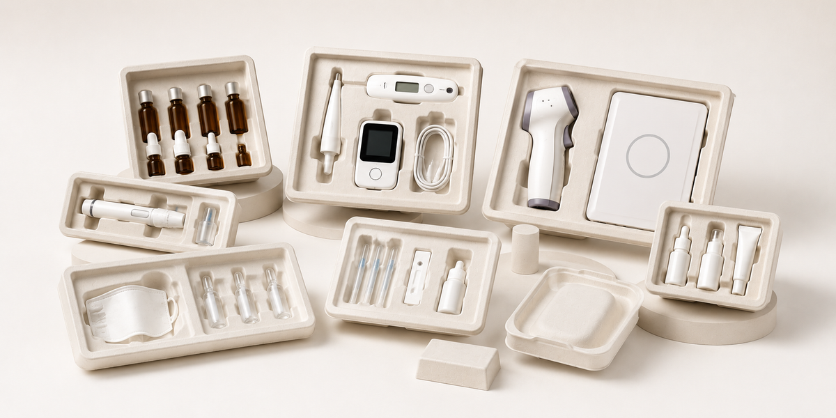 Medical and healthcare molded pulp packaging solutions collection