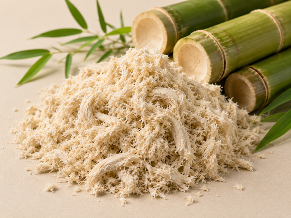 Bamboo pulp fibers with fresh bamboo stalks for molded pulp packaging material