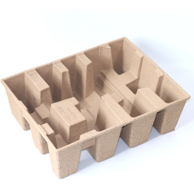 Customizable biodegradable pulp packaging insert for electronic display devices